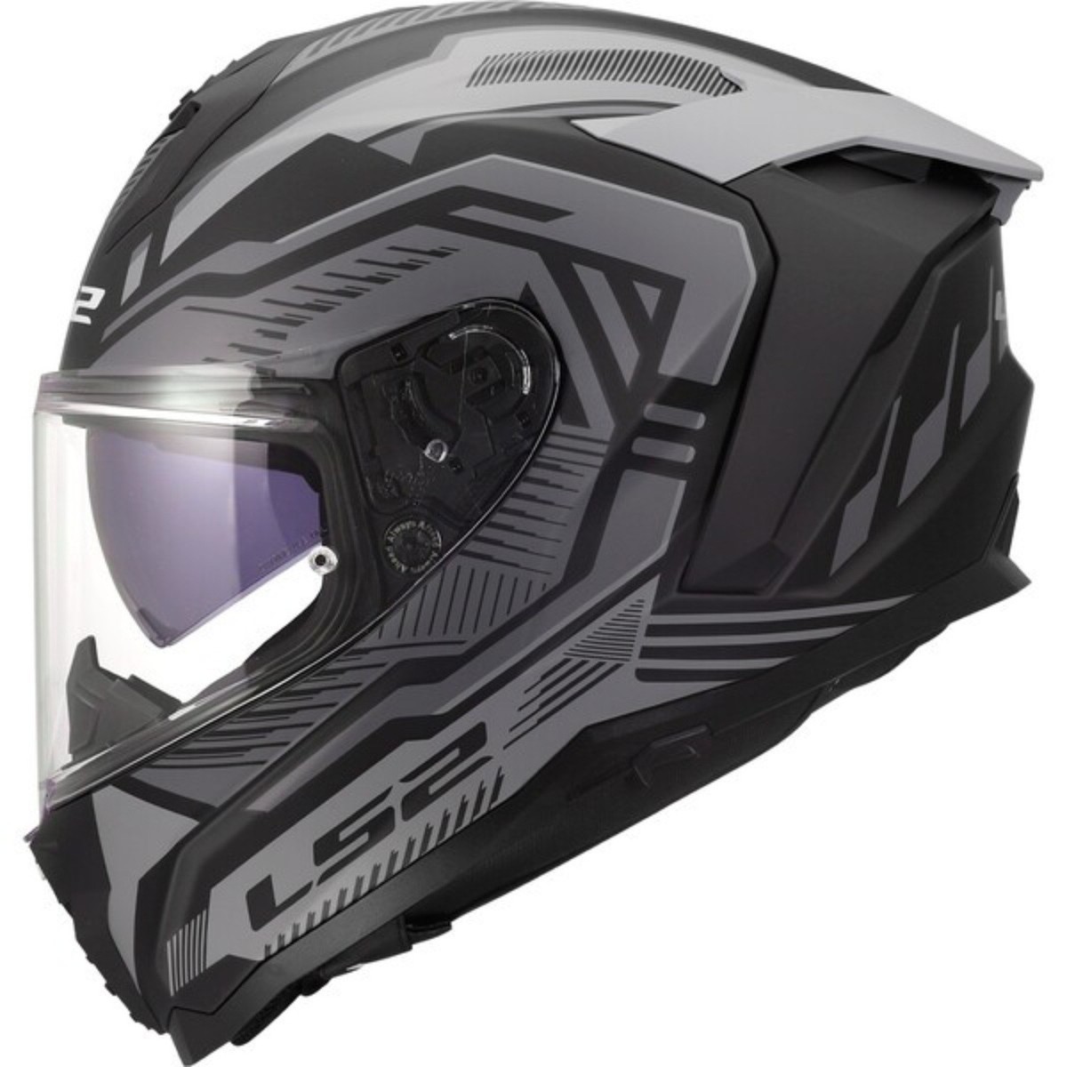 LS2 Challenger II Dravix Motorcycle Helmet Gray/Black | eBay