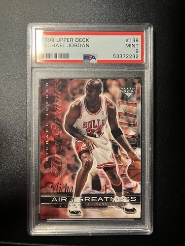 MICHAEL JORDAN Bulls 1999 Upper Deck Air Of Greatness Card #138 Mint PSA 9