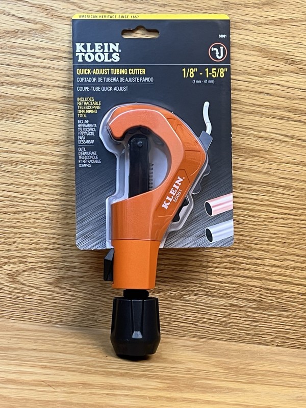 KLEIN TOOLS 50061 1/8”- 1 5/8” Quick-Adjust Tubing Cutter