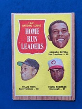 1962 Topps - NL Home Run Leaders #54 - Willie Mays Frank Robinson Cepeda HOF