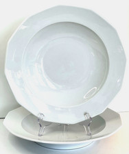 PILLIVUYT France Dinnerware Pasta Soup Bowls 2 Porcelain White 12 Heavy