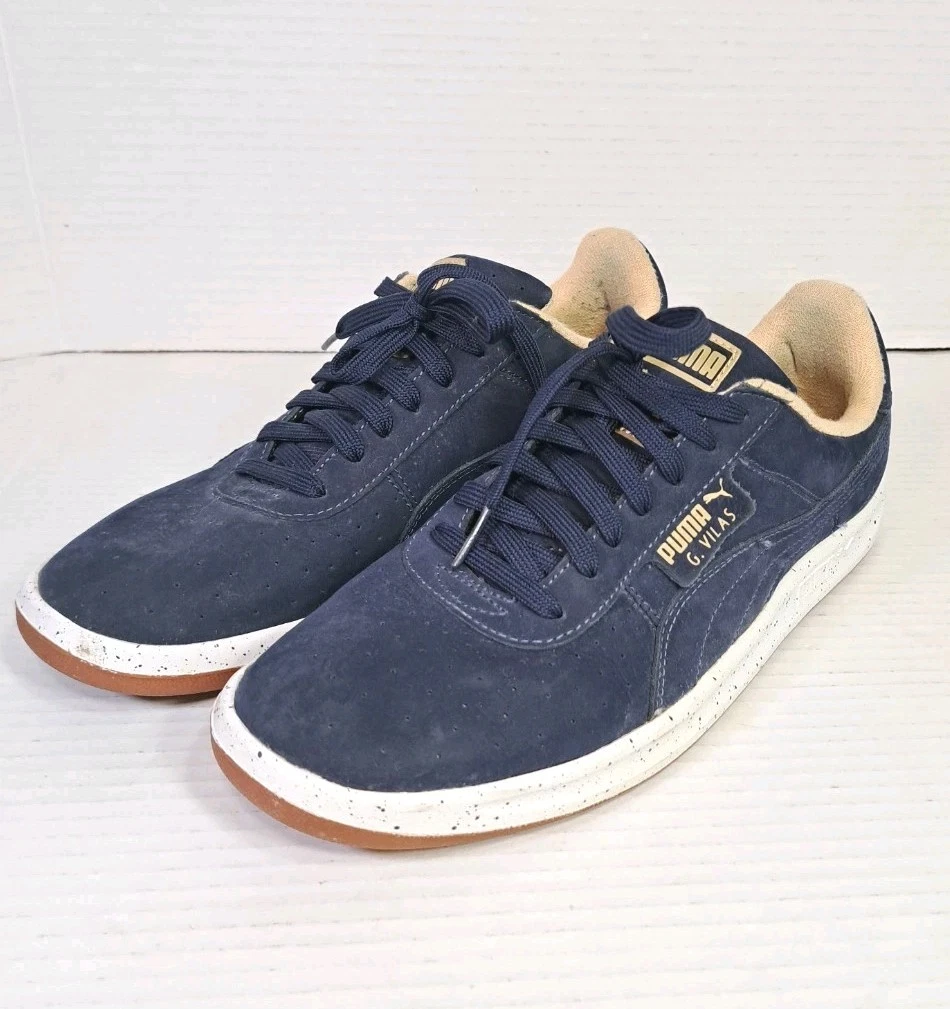 PUMA G. Vilas scarpe stringate sneakers uomo pelle blu misura 8 5 media