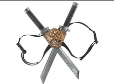 Disguise Dragon Ninja Weapon Swords Knives Costume Prop Backpack Straps New GA