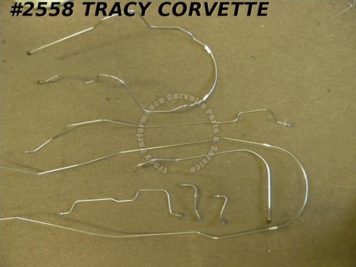 1970-73 Corvette Power Brake Line Set - Stainless Steel Full Car set 8 Pieces - Picture 1 of 2