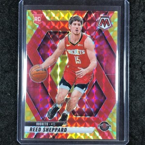 2024-25 Mosaic REED SHEPPARD Rookie Choice Fusion Red and Yellow 11/75 #249