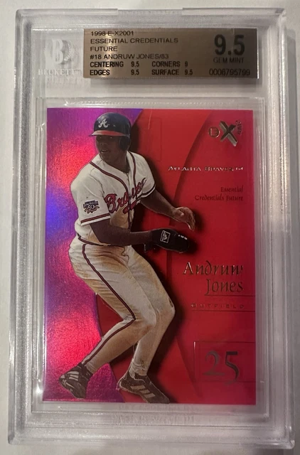 1998 E-X 2001 Essential Credentials Future Andruw Jones /83 BGS 9.5 NONE HIGHER
