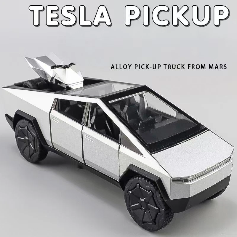 Сплав Tesla пикап мотоцикл раздвижная модель детская игрушка мальчик классный подарок - Изображение 3 из 4