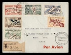 DR WHO 1953 FRANCE FDC SPORTS COMBO REGISTERED M76975