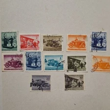 Bulgaria 1941 Parcel Post Stamp Set of 12, 1-9 Decimal Multicolor Used Parcels