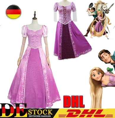 MARKENLOS Erwachsene Prinzessin Rapunzel Kostüm Tangled Fairytale Princess Cosplay Kostüm