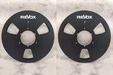 One Pair 10.5'' Black Revox Tape Reel Aluminum For Reel To Reel Tape Recorder