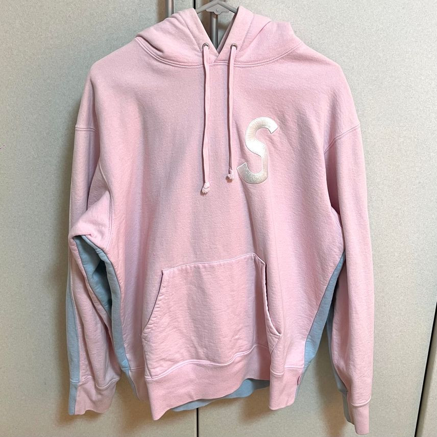 Supreme S Logo Split Hooded Sweatshirt Light Pink | eBay Supreme S Logo Split Hooded Sweatshirt Light Pink | eBay