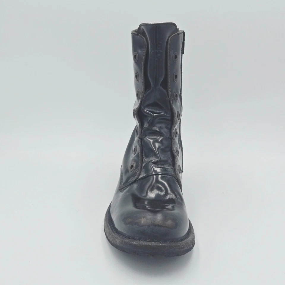 Damenschuhe MOMA Gr. 37 Stiefeletten Schwarz Leder Glänzend Effekt Ruined 225DA - Bild 3 von 4