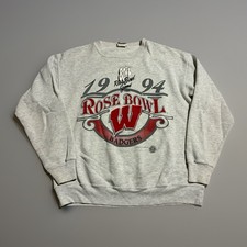 Vintage 1994 Wisconsin Badgers Rose Bowl Sweatshirt USA Made NCAA Medium