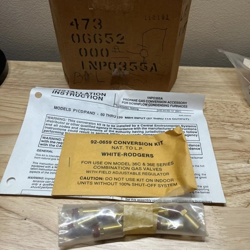 WHITE RODGERS Natural To Regulated LP Gas Conversion Kit 92-0659