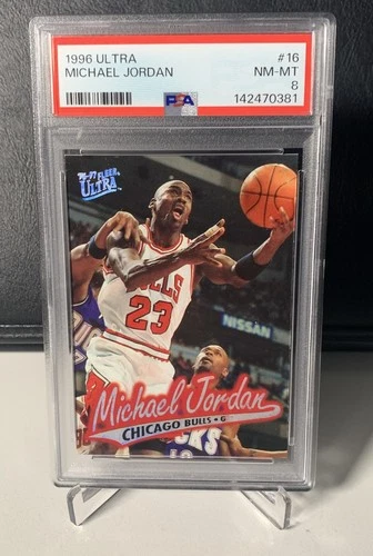 1996 Ultra Michael Jordan #16 PSA 8 NM-MT – Chicago Bulls GOAT HOF Iconic Card