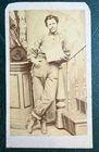 Civil War Era Cdv Of Cocky Man Holding Document