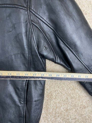 Wilsons Bomberjacke Herren Small Leder Thinsulate Thermo Full Zip Schwarz - Bild 4 von 15