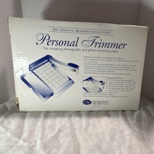 Creative Memories Personal Trimmer Paper/Photo Cutter Blue Guillotine w/ Box