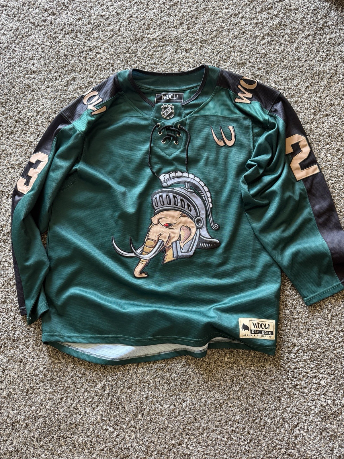 Wooli Green 2023 Elev808 Designs Hockey Jersey Dubstep Artist Men’ Red Rocks