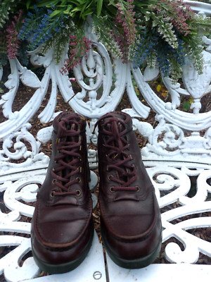 ECCO Track Boots dark brown leather men's size 43 Size 9  nice!