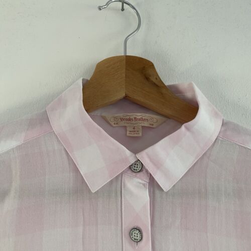 Camisa BROOKS BROTHERS Mujer UK 10 US 4 Rosa Blanco Cuadros Manga Larga EE. UU. - Imagen 10 de 15