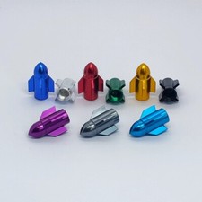 4x Rocket Dust Cover Car Wheel Tyre Tire Rim Air Stem Valve Cap - 9 Colors