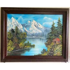 Acrylic On Canvas Original Painting Landscape Handmade Impasto Signed Beto