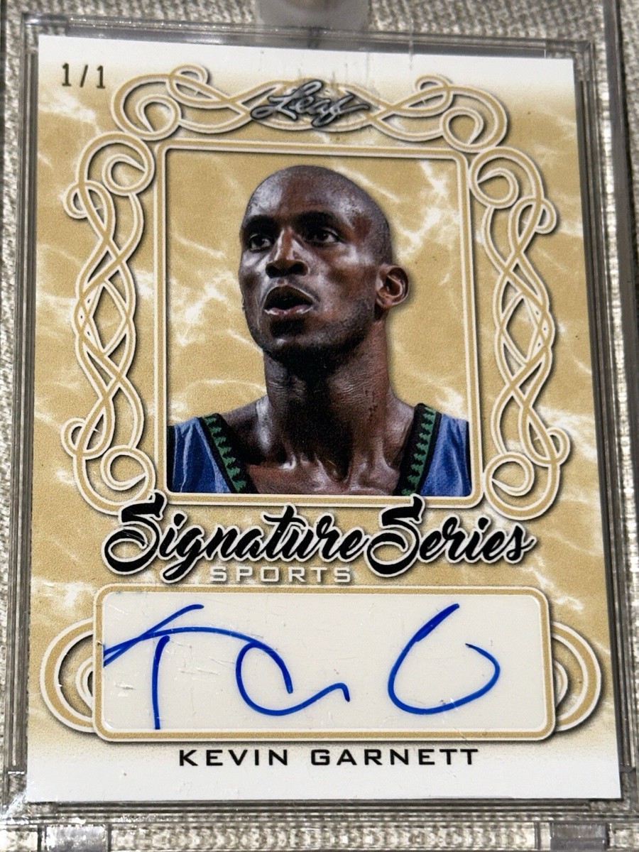 Kevin Garnett Leaf 1⁄1 Auto - Signature Series KEVIN Autograph NBA 