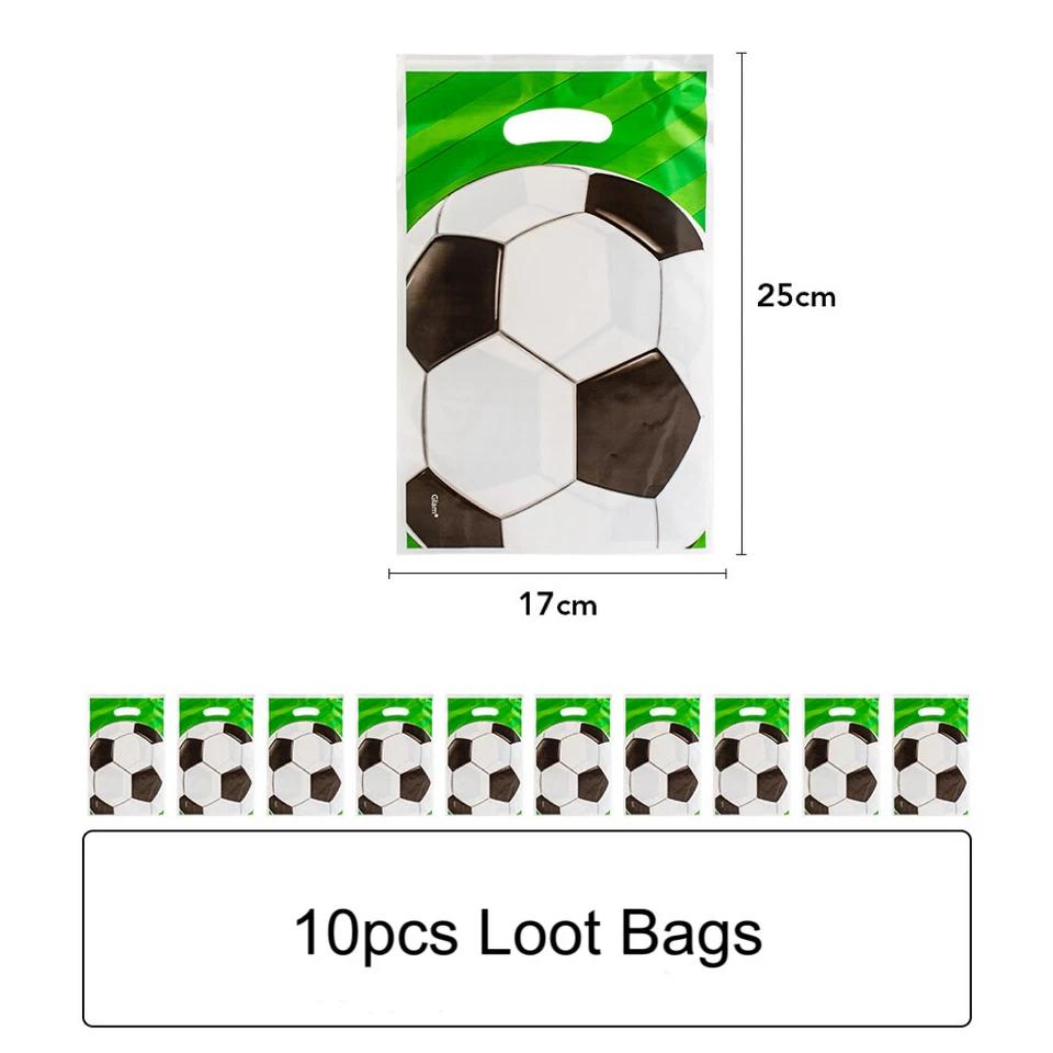 SOCCER FOOTBALL BIRTHDAY PARTY SUPPLIES TABLE CLOTH BALLOON LOOT BAG  BANNER BOY - image 4 of 4