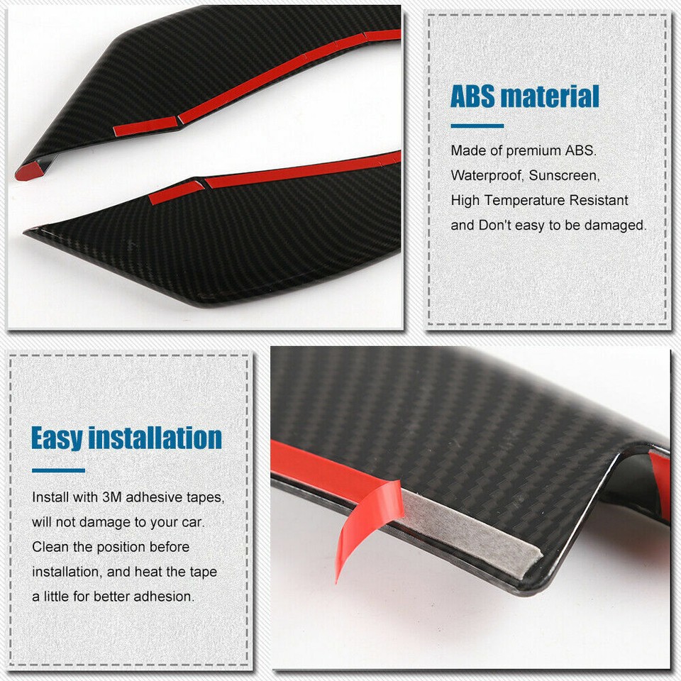 Front Bumper Winglets Fog Light Trim Decals for Ford Mustang 2018 ...