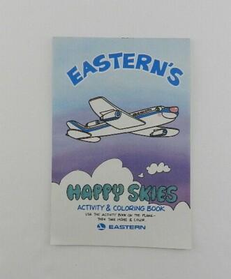 Vintage 1970's Eastern Airlines Happy Skies Activity Book 