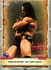 Drew McIntyre Defeats Kurt Angle 2020 Topps RAW Wrestling Card