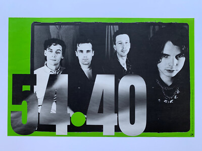 Original 1986 54.40 s/t Promotional Alt Rock Poster 22” x 14
