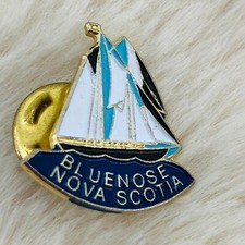 Bluenose Schooner Ship Nova Scotia Canada Souvenir Enamel Lapel Pin