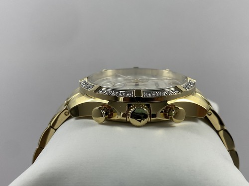 Bulova Classic Diamonds Chronograph Quartz Gold Tone Steel Men's Watch 98E113 - Picture 9 of 16