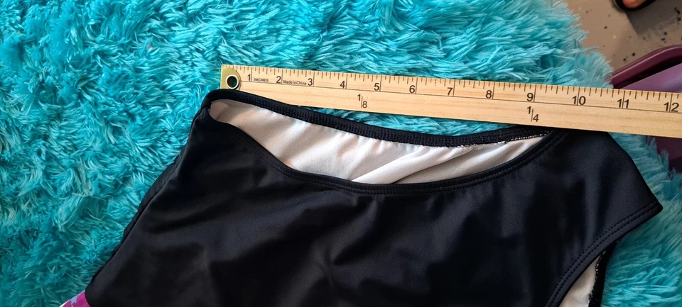 Catalina Women MULTICOLOR Nylon Floral Crossover Strap One-Piece Swimsuit Sz 1X - Image 3 of 4