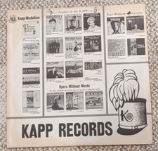 Company LP Sleeve ONLY: Kapp Records 1961 version - Good Condition