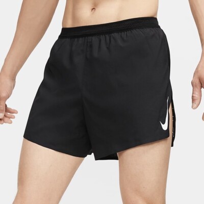 Size L Nike AeroSwift Mens 2'' Running Shorts in Black CJ7837