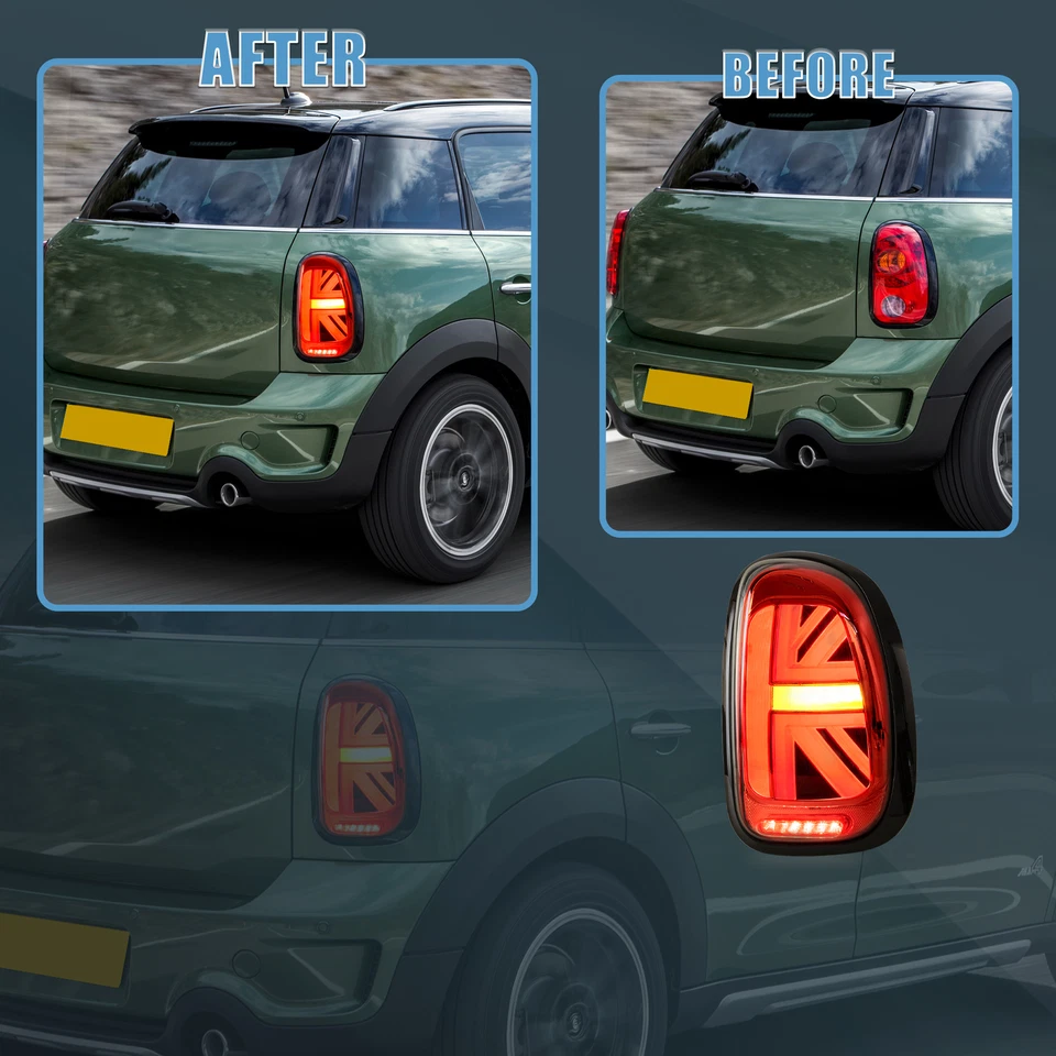 Luces traseras LED rojas para BMW MINI Countryman R60 2010-2015 2016 con secuencial - Imagen 2 de 4