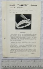 Vintage leaflet: Swedish Arkits Basketry - cake dish H.3