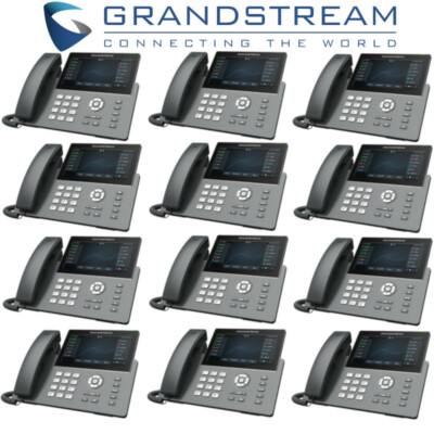 12 Grandstream GRP2670 12-Line 6 SIP IP Phone WiFi Bluetooth Color Touchscreen