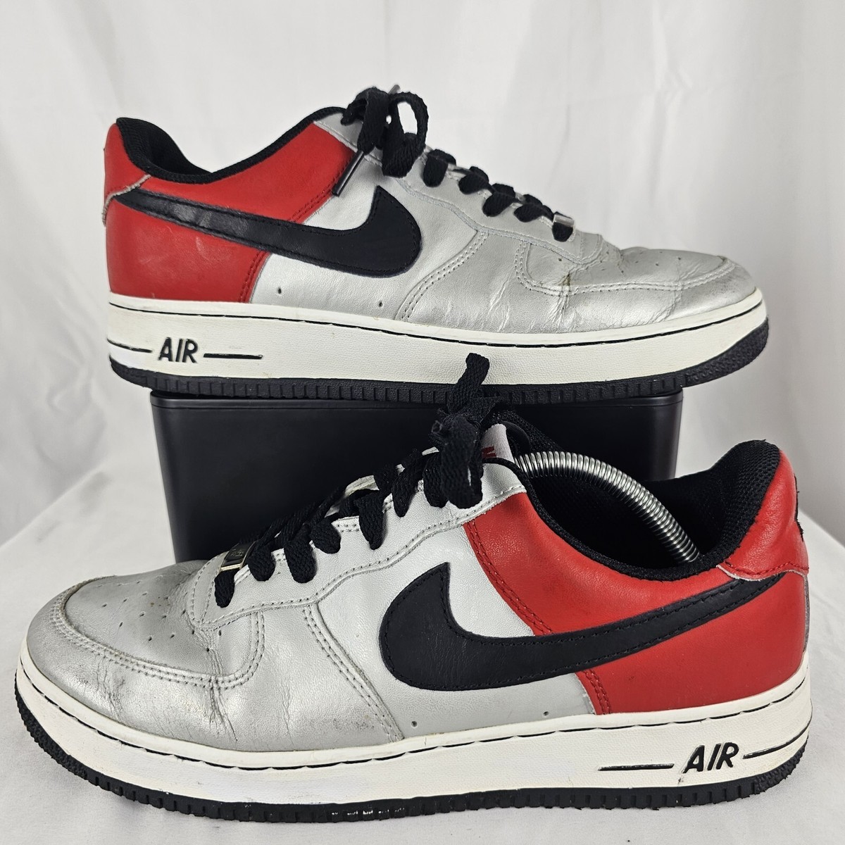 Nike Air Force 1 '82 XXV Low Silver Red Sneakers Mens Size 10.5 315122-006  | eBay