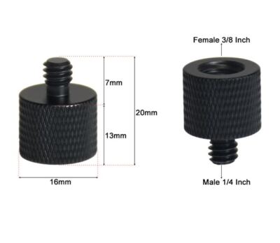 Adaptateur Vis Photo/Aluminium 1/4" Mâle - 3/8" Femelle CS010 - Fittings4you (Neuf)