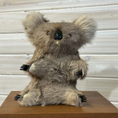 Vintage Musical Koala Bear Sankyo Wind-up 6” Brown Beige *Missing