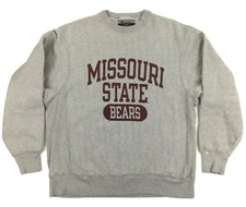 Vtg Missouri State Bears Champion Reverse Weave Sweatshirt Crew Neck Spell Out M
