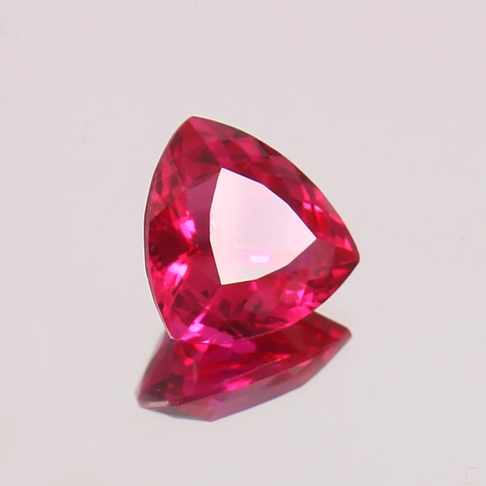 AAA Natürlich Makellos Mosambik Rot Rubin Lose Trillion Schliff Edelstein 8x8 MM - Bild 3 von 4