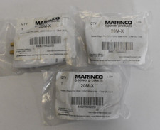 Marinco 20M-X Bates Stage Pin 20A/125V Male Inline Clear Cover Lot Of 3