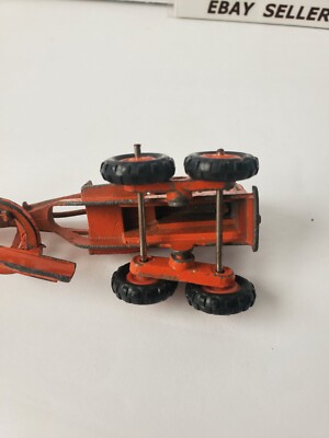 Vintage Zylmex Zee Toys 8102 Orange Caterpillar Road Grader 1970s