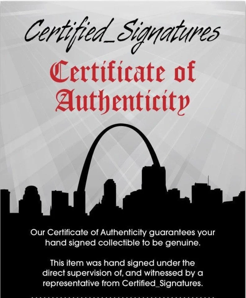 STEPHEN PISCOTTY FIRMADO TAMAÑO COMPLETO CARDENALES DE SAN LUIS BASE STANFORD CERTIFICADO DE AUTENTICIDAD J2 Foto 4 de 4